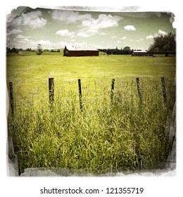 An Old Barn In Rural Scene