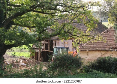 Old Barn Under Going A Conversion To A House