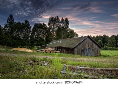 Old Barn Used As Sawmill