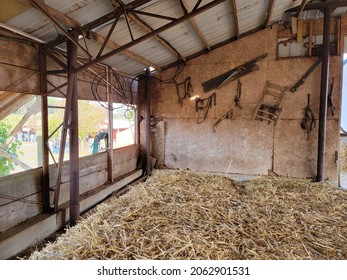 Old Barn Wall With Tools 