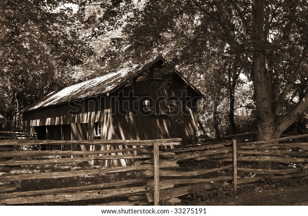 Old Barn Woods Surrounded By Wooden Stock Photo Edit Now 33275191