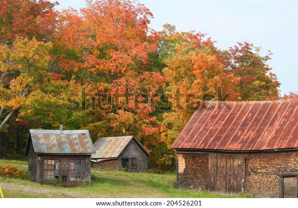 Old Barns Sheds Rural Countryside Maine Stock Photo Edit Now