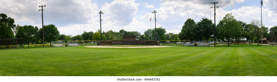 Old Baseball Field At Park.