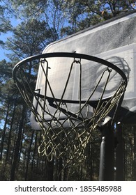 Old Basketball Net In The Sunlight