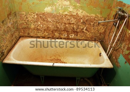 old bath tab, renovation concept,   plumbing industry