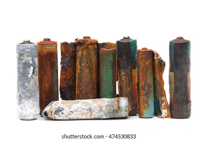 Old Battery Leak / Hazardous Waste Concept        