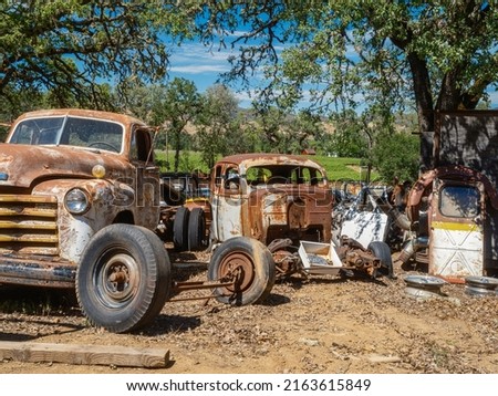 Image, Stock Photo Classic car falling apart, scrap car