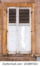 Old And Beautiful Ornate Door, Classic Architectural Detail Found In Metz, France