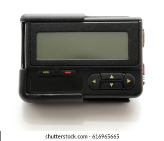 Old Beeper Or Pager Isolated On White