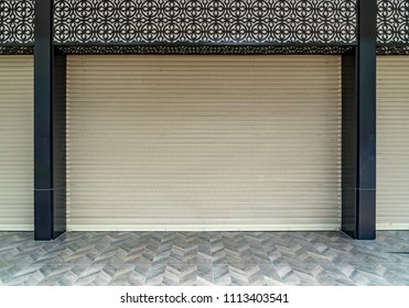 Black Roller Shutter Door Stock Photos Images Photography