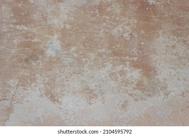 Old Beige Wall With Brown Spots Covered With Cement. Ugly Wall But Beautiful Texture.