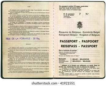 Old Belgian Passport.