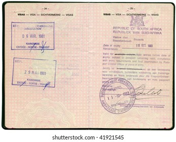 Old Belgian Passport. Pages For Visa Marks