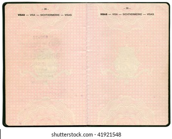 Old Belgian Passport. Pages For Visa Marks