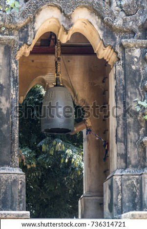 An old bell at Kelaniya temple in Colombe, Sri Lanka.