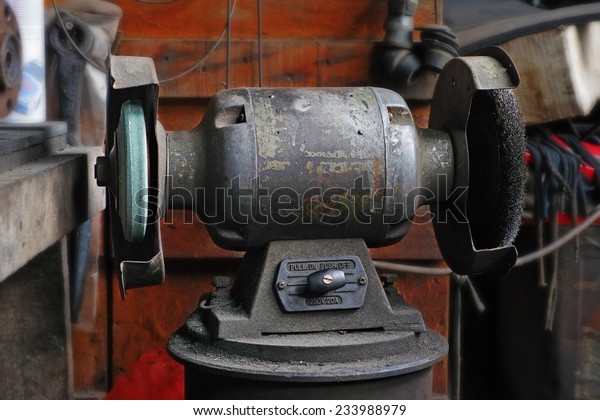 Old Bench Grinder Stock Photo Edit Now 233988979