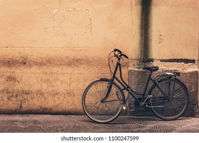 bike against wall