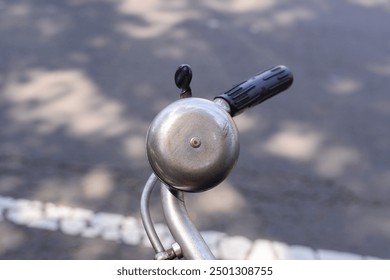 Old bicycle bell for roadster bike. Vintage bicycle bell. - Powered by Shutterstock