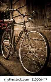 Old Bike Against