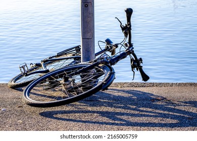 Old Bike At A Street - Photo