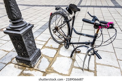 Old Bike At A Street - Photo