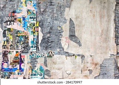 Old Billboard with Torn Posters. Vintage Background and Texture for text or image - Shutterstock ID 284170997