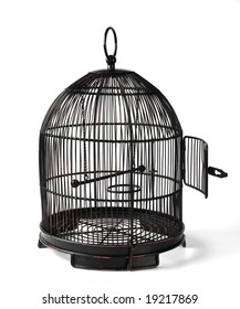 Old Birdcage With Open Door