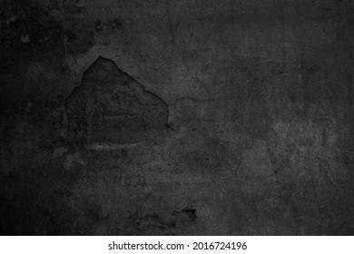 Old Black Grunge Background. Concrete Wall Texture. Blackboard. Grung Wallpaper. Concret