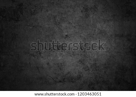 Old black grunge background. Dark grey wallpaper. Cement. Rustic style