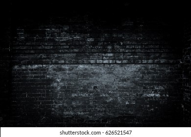 Old Black Wall Background. Texture With Border Black Vignette Background. Studio Backdrop - Well Use As Back Drop Background, Black Gradient Frame.