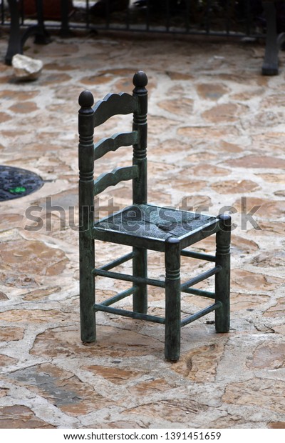 Old Black Wooden Chair On Terasse Stock Photo Edit Now 1391451659