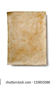 old blank parchment isolated
