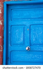 
Old Blue Neighborhood Door Ajar