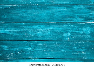 Old Blue Painted Wood Table Texture