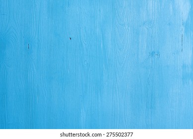 Old Blue Painted Wood Texture Background Close Up