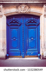 Old Blue Parisian Door