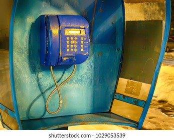 
Old Blue Payphone