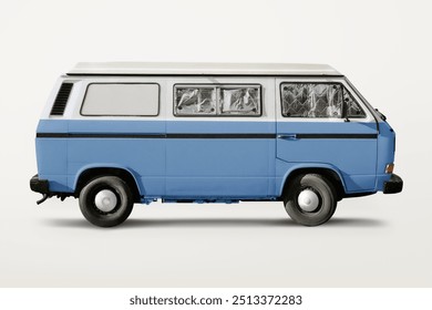 Old blue van, classic car for camping - Powered by Shutterstock