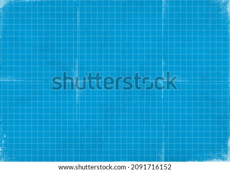 old blueprint background texture. Technical backdrop paper. Concept Technical Industrial Engineering