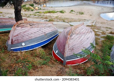 Old Boat At Beach Lifeguard Station, Odessa, Ukraine