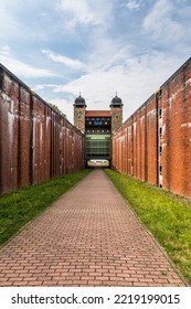 Old Boat Lift, Floodgate In Ruhr Area, Waltrop, Henrichenburg, Germany, Europe, Copy Space