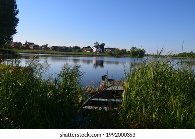 Old Boat On The Banks Of The River Sluch