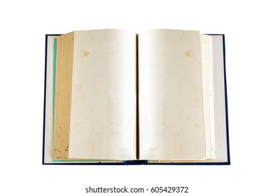 old book isolate and white background