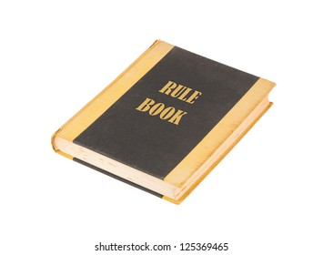 Old Book Isolated On White, Rule Book