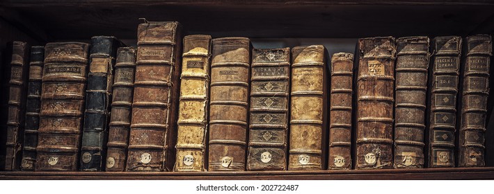old book in a library