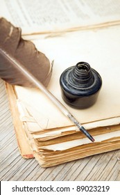 Old Book Quill Black Ink Stock Photo 89023219 | Shutterstock