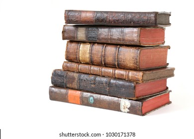 Old Books Isolated On White.