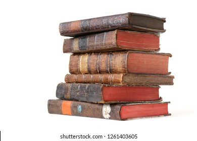 Old Books Isolated On White.