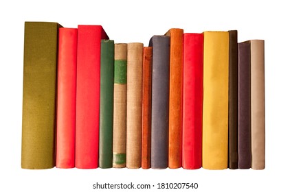 Old books isolated on white background