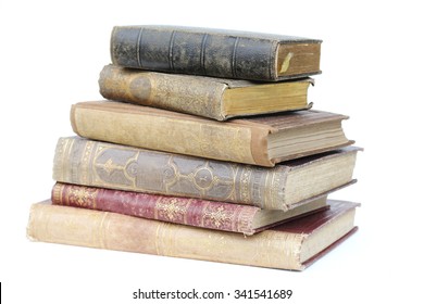 Old Books Isolated On White.